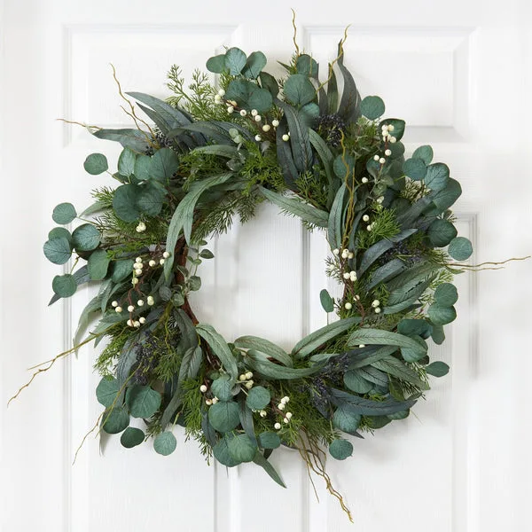 Nearly Natural Eucalyptus Wreath image 2